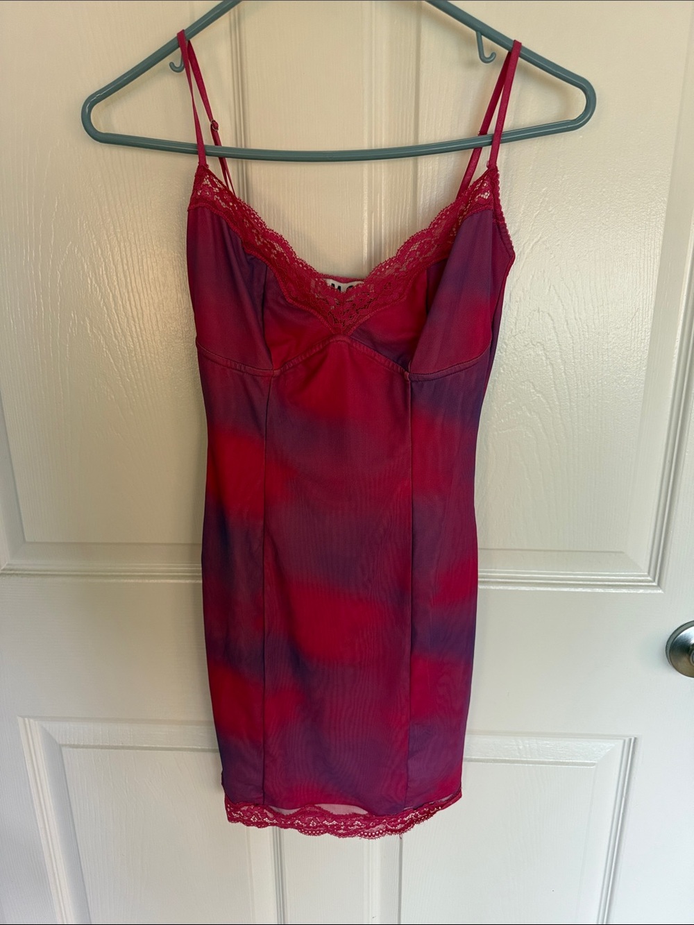 I.AM.GIA Fuchsia and Violet Lace-Trim Slip Dress
